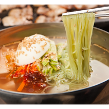 온누리식품 메밀 칡 은행잎냉면 물냉 비냉(선택) 10인 세트, A-은행잎냉면 10인분 온누리냉면육수 10인분