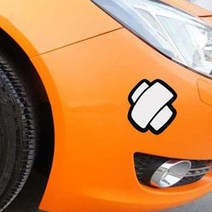 자동차 상처 가림용 십자 반창고 소형 5P 글자스티커, 1개, 화이트