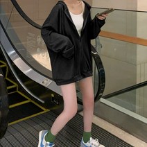 여성 후드 집업 여름 가디건 썸머 루즈핏 비치웨어