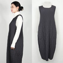 마담 플리츠 조셉 주름 누빔 퀼팅 패딩 항아리 이세이 롱 원피스