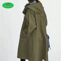 SHENGBO여성 후드 점퍼 아우터 롱 야상 사파리 캐주얼SH003