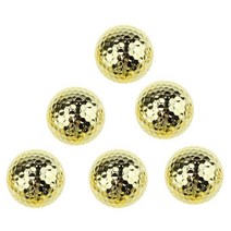 CRESTGOLF 두 레이어 황금 골프 공 연습 선물로 조각 6 개, [01] yellow
