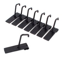 [미스릴리] 철망용 고리 네트 망 걸이 블랙 상품 전시 진열 대 파티션 행거 후크 8P, 기본, 기본