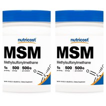 Nutricost MSM Powder Methylsulfonylmethane MSM 파우더 메틸설포닐메탄 1.1LB 2개