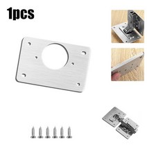 1pcs 힌지 수리 플레이트 승/나사 캐비닛 가구 서랍 테이블 Scharnier 스테인레스 스틸 가정용 하드웨어 힌지 고정 플레이트, 1pc-A