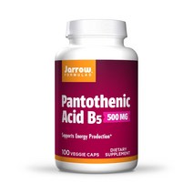 자로우 판토텐산 여드름 영양제 B5 비타민 b5 500mg 캡슐 위드 칼슘 100개입, 판토텐산 B5 500mg 100캡슐