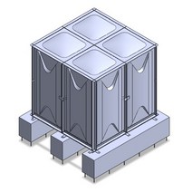 SMC물탱크 SMC내진물탱크 (내진건식패드 동파방지기) (1.5x3.0x2.5H), SMC 물탱크 + 내진건식패드