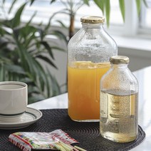 레트로유리병 훼미리 오렌지 쥬스 뉴트로 주스병 미니 델몬트병 물병 500ml 1.5리터