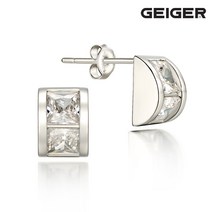 [가이거] 심플 스퀘어 큐빅 실버 귀걸이 GISVEE052
