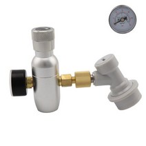 co2레귤레이터 분배기 레귤레이터 이탄 CO2 미니 가스 레귤레이터 Keg 충전기 30/60/150Psi 3/8-18UNF 볼, 01 30psi