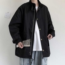 남성 오버핏 하프 자켓 남녀 공용 가을 캐주얼 야상 항공점퍼남성점퍼