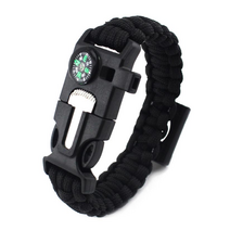 생존팔찌 파라코드팔찌 파라코드 매듭팔찌 캠핑팔찌, 블랙