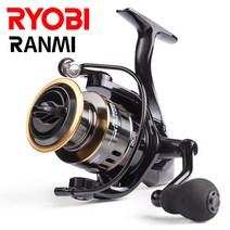RYOBI RANMI HE 스피닝 릴 소금물 또는 민물 낚시 릴 초경량 금속 프레임 부드럽고 질긴 500-7000 낚시 릴, EVA Grip, 4000