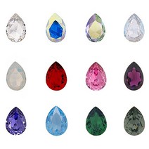 SWAROVSKI 스와로브스키 페어 V-컷 중 10x8mm, 버건디／옵션명2