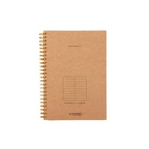 크라프트 절취스프링 노트 A5 좌철 수학 40매 5권팩D0105B, 상세페이지 참조, 상세페이지 참조