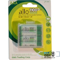 제이티원 충전용 건전지 NI-MH (1.2V 1100mAh) 4알(1카드) AAA 니켈수소