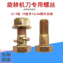 트랙터 미니 경운기 소형 농업용 트랙터 로타리 경운기 블레이드 12.9 등급 고강도 자동 잠금 나사 농업용 회전 경운기 나사, 12.9 등급 고강도 나사(19 렌치) 두꺼운 와