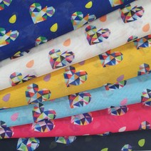 나염 폴리원단 하트원단 물방울패턴 블라우스원단 의류원단 소품만들기 패브릭원단 홈패브릭 6종, 쉬폰, 6.블랙