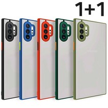 더조은셀러 1+1 갤럭시 노트10 노트10플러스 5G 하드 케이스 무광 지문방지 캐주얼 커버 매트 범퍼 보호 N976 N971 휴대폰