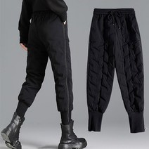 여성 겨울 방한 패딩 고무줄 허리 밴딩 야외 활동 골프 바지 2사이즈 [Women Winter Outdoor Padded Pants with Waist Band 2 Sizes]