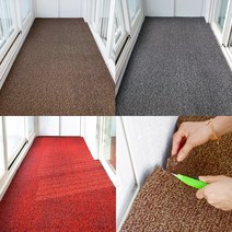 [제일매트]현관 발코니 매장 사무실 업소용 바닥 출입구 DIY 현관코일매트 베란다 발코니, 두께1.8cm/블랙(오픈형)/130cmX1cm, 1개