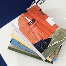 감성 사진 만년형 플래너 여행 일상 기록 다꾸 노트_ 94590EA, 레드
