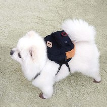 강아지 가방 하네스 애견 똥츄 풉백 백팩 가슴줄, S-M, 블랙