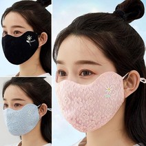 자외선차단 레이스마스크 패션마스크 면마스크 천마스, 핑크
