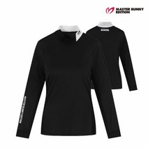 [마스터바니] 여성 슬릿 하이넥 긴팔이너티셔츠 M421A3TI061_BK