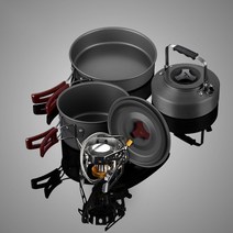 수란 캠핑 코펠 세트 2~3인용, 냄비세트+버너