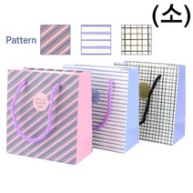 쇼핑백 체크 선물 백(소)X10개 종이가방 디자인 패턴 케이스 포장봉투 손잡이백WS_, 화이트 체크