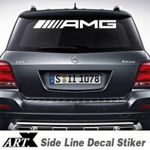 ArtX 벤츠 AMG 튜닝 데칼스티커 - NO.80(보조시트지포함), S, 라임그린