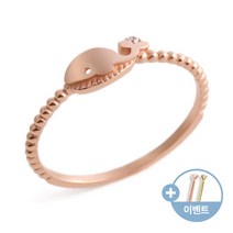 [비앤비골드]14K18K 큐빅 꼬리 돌고래 볼볼 반지 SRS36252