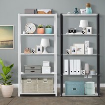 내추럴 모던 시크 선반장 유리진열장 인테리어 거실장식장 미니수납 DIY, 모던_화이트_80x40cm 4단