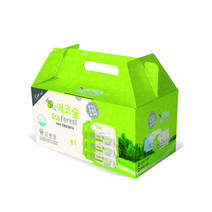 에코숲 물티슈 에코그린 자연분해 레이온 100% 최고급선물 캡형 60매 6팩 (선물 셋트 6 9 12팩), 6입