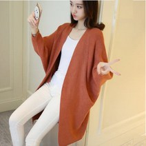 kirahosi 여성 추동 가오리핏 브이넥 니트 스웨터 롱 가디건 WCDG027