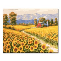 DIY 캔버스페인팅 명화그리기 유화 - 풍경 40x50, L31_해바라기농장