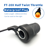 전기 자전거 트위스트 스로틀 오른쪽 왼쪽 핸들 스로틀 wuxing 20x76x 전자 자전거용 반 방수sm 커넥터, 20x 오른쪽 wp