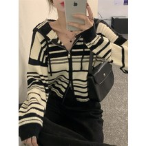 스트링 여성 스트링 니트 겨울 밑단스트링 포인트 몸매부각 슬림핏 세로줄 뒷트임 반목 봄