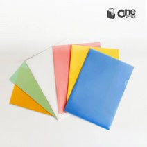 원오피스 비비드 칼라 L홀더 엘홀더 l자화일 투명파일 A4 클리어홀더 10매입, 오렌지10장