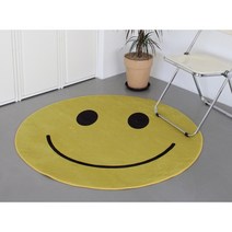 원형 러그 둥근 카페트 아이방꾸미기 스마일 도로놀이 도로매트 극세사 포인트