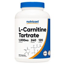 뉴트리코스트 엘 카르니틴 타르트레이트 1000mg 240정 Nutricost L Carnitine, 1개