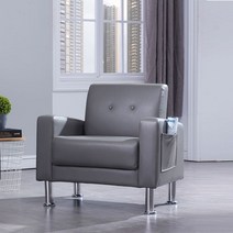 수오 [수오]루틴 1인용 사이트 포켓 인조가죽 좌식 소파, 블랙