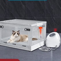 접이식 고양이 산소방 아크릴 반려동물 네블라이저방, B