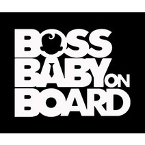 Makarios LLC Boss Baby on Board Cars Trucks Vans Walls Laptop MKR | 화이트 | 5.5 x 4.25|MKR632114854