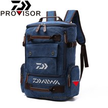 남자 배낭 빈티지 캔버스 학교 가방 여행 대용량 노트북, blue