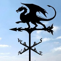 풍향계 바람개비철제 풍향계 표시기 금속 장식, 01 Dragon