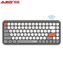 레트로 타자기 복고 빈티지 카페소품 감성 아날로그 AJAZZ 308I 레트로 타자기 라운드 키 매트 터치 무선, 한개옵션2, 01 BT Keyboard, 한개옵션1