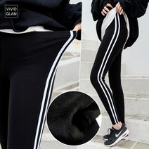 여성 겨울 옆라인 융털 트레이닝 팬츠 레깅스 F-4XL(44~99) 한겨울 빅사이즈 레깅스