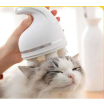 고양이 마사지기 강아지 두피 안마기 긁어주는 기계, 고양이 두피 마사지기 하늘색